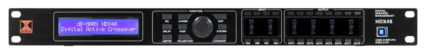 dB-Mark HDX48 — Front view